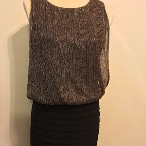 Scarlett Black and Gold Dress Stretch
